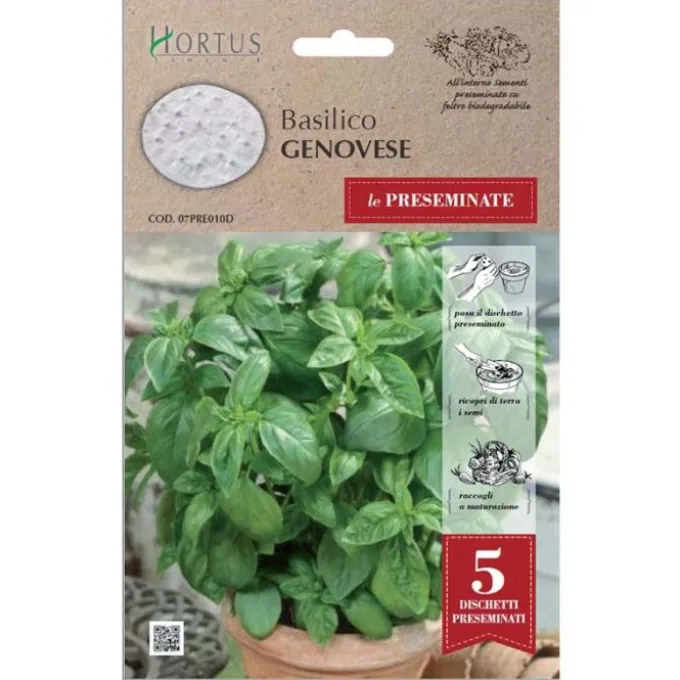 Hortus Semi basilico genovese disco preseminate
