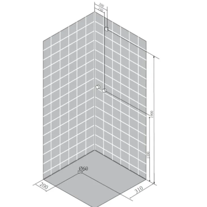 Idrak Cabina doccia idromassaggio modello manu, 90x70xh.215 cm