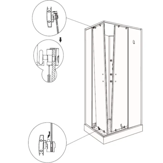 Idrak Cabina doccia idromassaggio modello manu, 90x70xh.215 cm