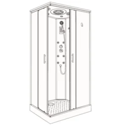 Idrak Cabina doccia idromassaggio modello manu, 90x70xh.215 cm