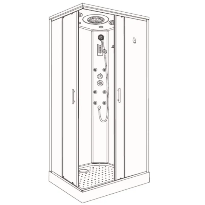 Idrak Cabina doccia idromassaggio modello manu, 90x70xh.215 cm
