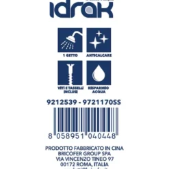 Idrak Colonna doccia con doccino, dimensioni 22x95 cm