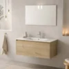 Idrak Mobile bagno mete 100 rovere chiaro con applique