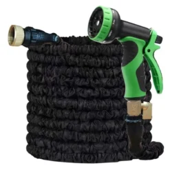 Idrak Tubo flessibile brevettato a 4 strati, interno in lattice naturale al 100%, ugello abs a 10 vie, adattatore in alluminio da 1/2", 5 mt a 15 mt