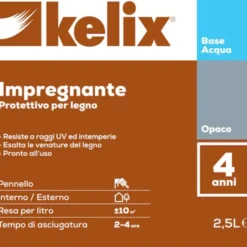 Impregnante kelix all'acqua bianco lt 0,75