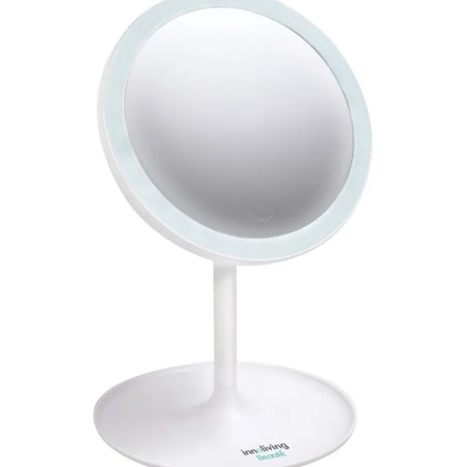 Innoliving Specchio luminoso girevole, illuminazione led, diametro 15 cm