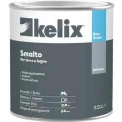 Kelix Smalto acqua kelix satinato 0,5 lt bianco freddo
