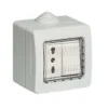 Kit - presa bipasso + deviatore ip55 2 mod