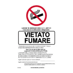 Letterfix Targa ecofix vietato fumare20x30