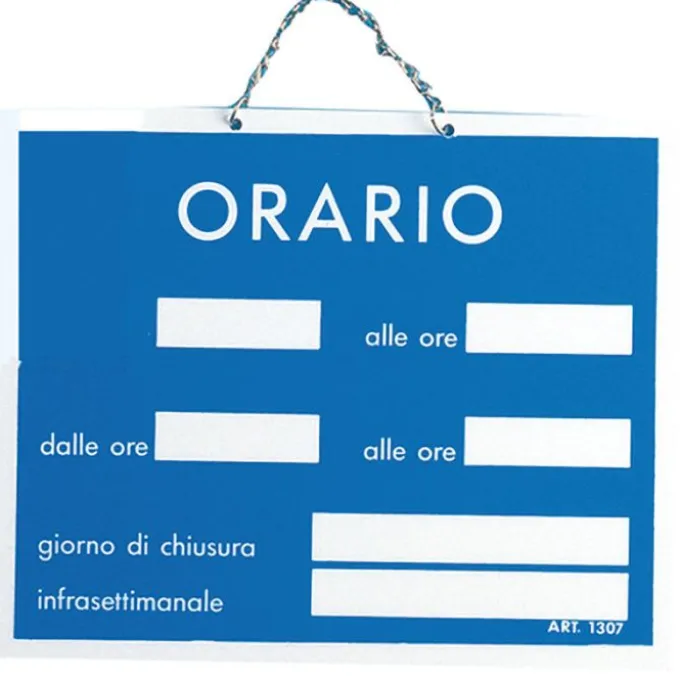Letterfix Targa v.po orari blu 15x11