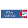 Letterfix Targhe logofix metal blu 6x18zona fumatori n.753