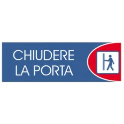 Letterfix Targhe logofix metal blu 6x18chiud.la porta n.733