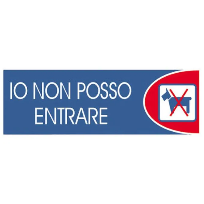 Letterfix Targhe logofix metal blu 6x18io posso entr. n.738