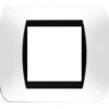 Living int - placca 2p plastica bianco s.