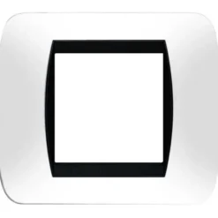 Living int - placca 2p plastica bianco s.