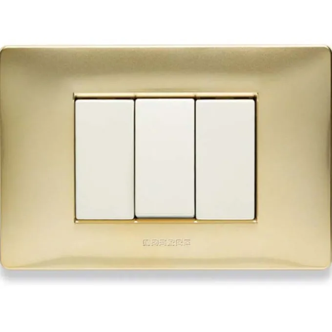 Master Placca 3 moduli mix oro karat