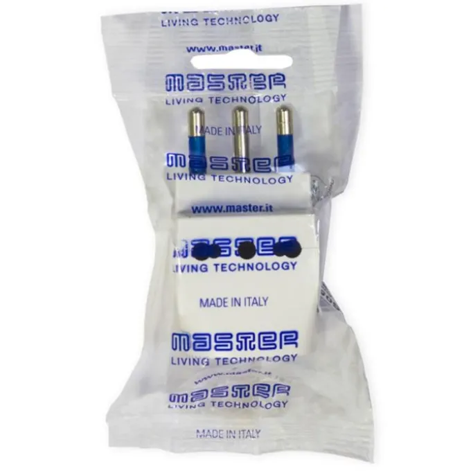 Master Sac. adatt.triplo-schuko 16a+t bianco