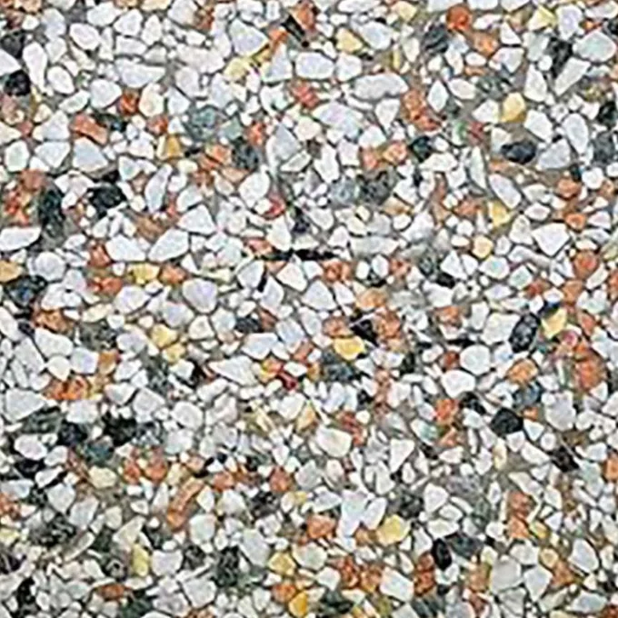 Mattonella in graniglia di marmo, grigio color mix, 40x40xh.3,8 cm