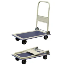 Mayota Carrello pieghevole in acciaio con pianale, portata massima 150 kg