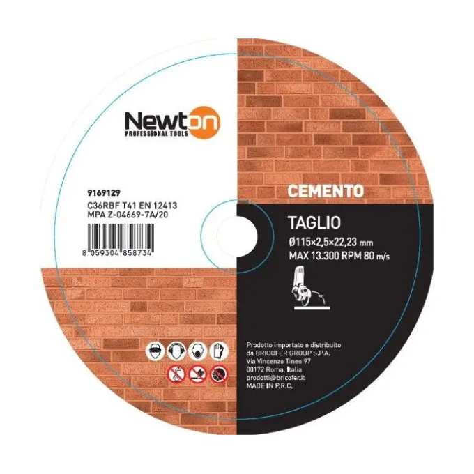 Mayota Disco da taglio 115x2.5x22.23 cemento t41 - SET 10 PEZZI