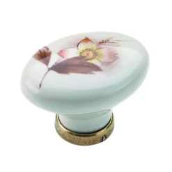 Metaldecor Pomolo ceramica d.31 biancosenza decoro