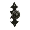 Metaldecor Pomolo d.25 con piastra 80x29nero antico