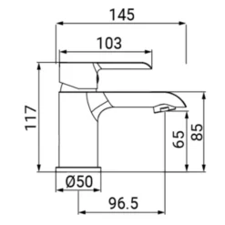 Miscelatore lavabo serie ariel cromato