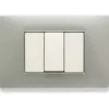 Mix placca 3 posti grey moon