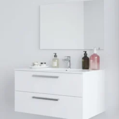 Mobile bagno sospeso cm80 con specchio (no lavello)