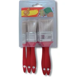 Nespoligroup Kit 5 pennelli manico plastica rossa