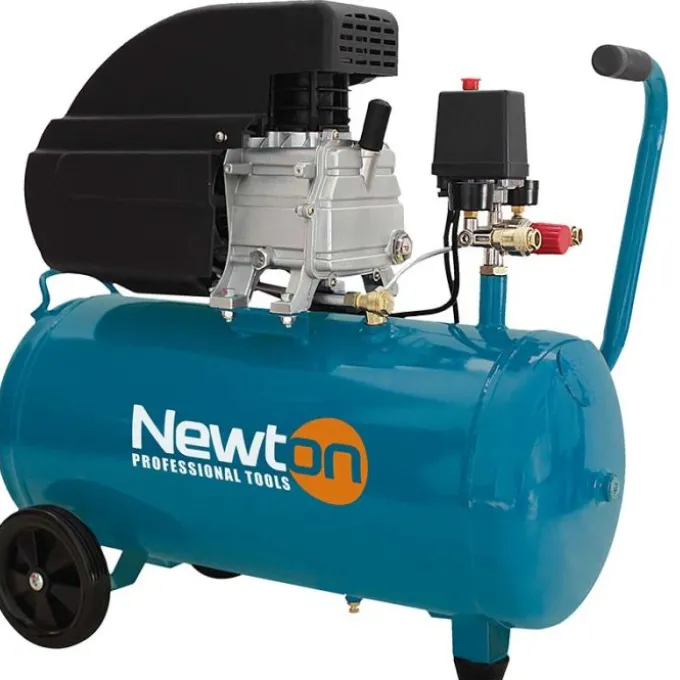 Newton Compressore ad aria lubrificato 50 litri potenza 1,5 kw 2 hp, carrellato