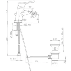 Paini Rubinetto miscelatore monoforo bidet modello billa