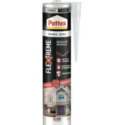 Pattex Adesivo e sigillante pattex flextreme 280 ml, incolla e sigilla tutti i materiali, bianco