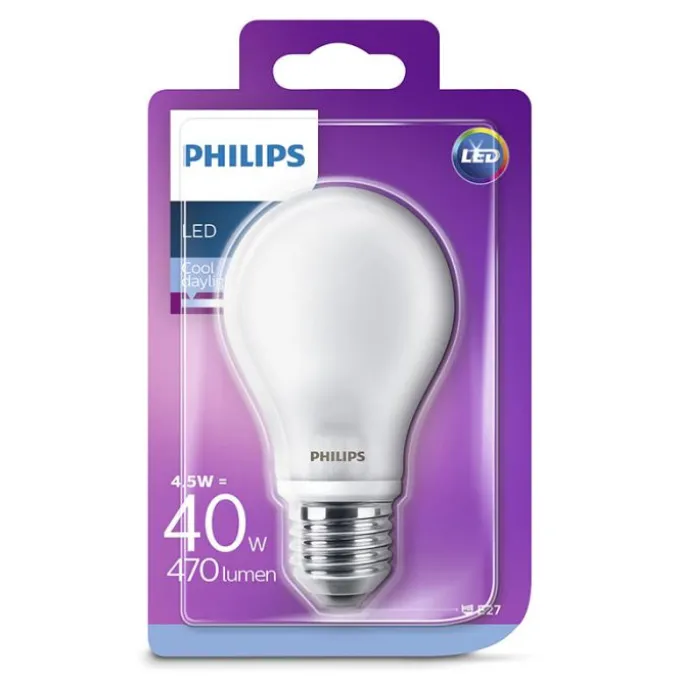 Philips lighting Led goccia in vetro 40w e27 6500k non dim