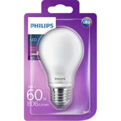 Philips lighting Led goccia vetro 60w e27 2700k non dim