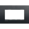 Placca 4 moduli living light classic antracite