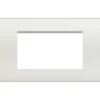 Placca 4 moduli living light classic bianca