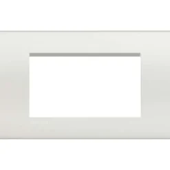 Placca 4 moduli living light classic bianca
