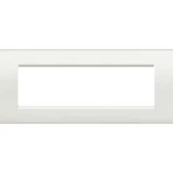 Placca 7 moduli living light classic bianca