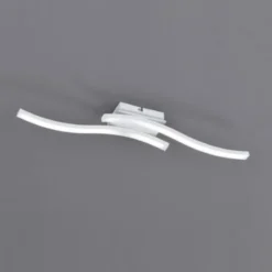 Plafoniera led 2 bacchette ondulate 56x9xh.7 cm, smd led integrato 2 x 5 watt