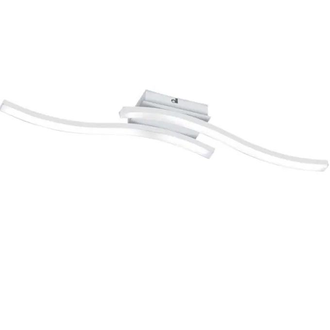 Plafoniera led 2 bacchette ondulate 56x9xh.7 cm, smd led integrato 2 x 5 watt