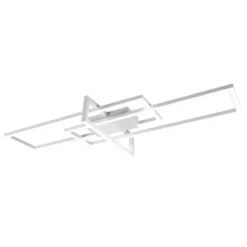 Plafoniera salinas led 34w, 4000 k 3400 lm, 100x40xh.11 cm, colore bianco