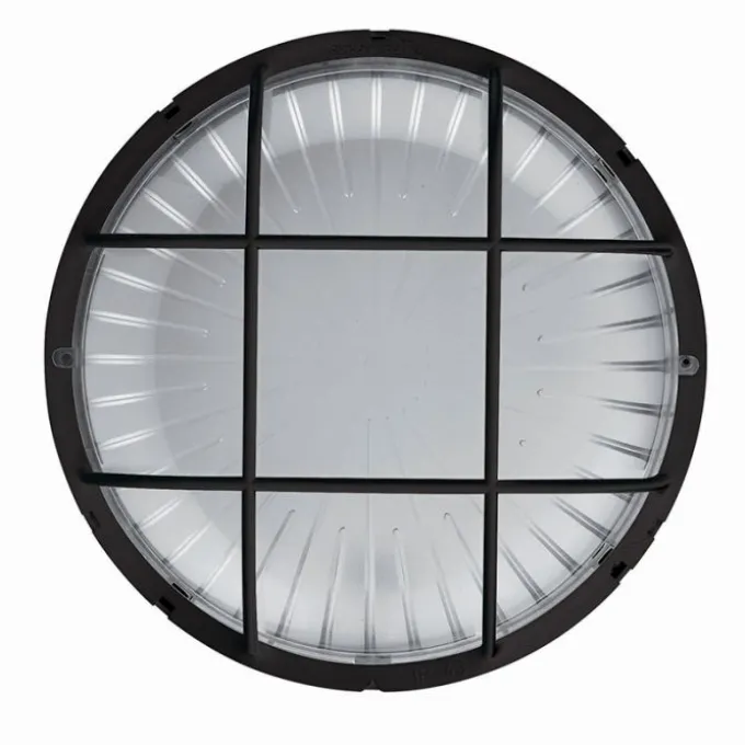 Plafoniera taormina, gabbia removibile, e27 - 1x42w, ip65, Ø 19,1 cm, colore nero