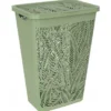 Portabiancheria jungle 55 lt, in plastica, 41,5x34xh.59 cm, colore verde salvia