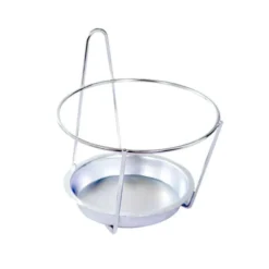 Portavaso parete zincato, con sottovaso, Ø 15 cm