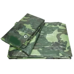 Prafor Telo occhiellato, in polietilene 130 gr/m², 4x6 mt, camouflage