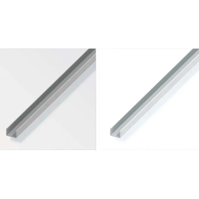 Profilo a u 10x21x10 pvc bco 1 mt