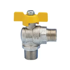 Rubinettoa squadra x gas da 1/2 mm