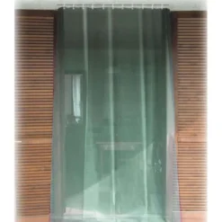 Sangiorgio Tenda zanzariera frangisole, per porte, tessuto in poliestere 100%, puÒ essere rimossa facilmente, non si scolora ai raggi del sole, cm 150xh.250, incluso anelli con ganci, rinforzo in pvc e piombini, colore verde