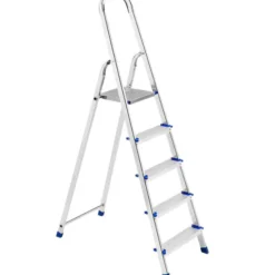 Scala piuma in alluminio, portata 100 kg, 6 gradini